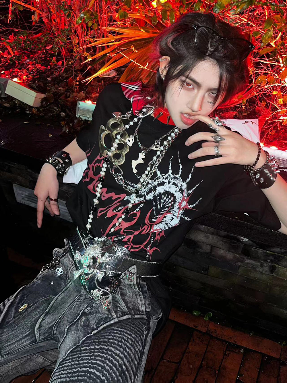 Gothic Oversize Short Sleeve T-Shirt WN15575