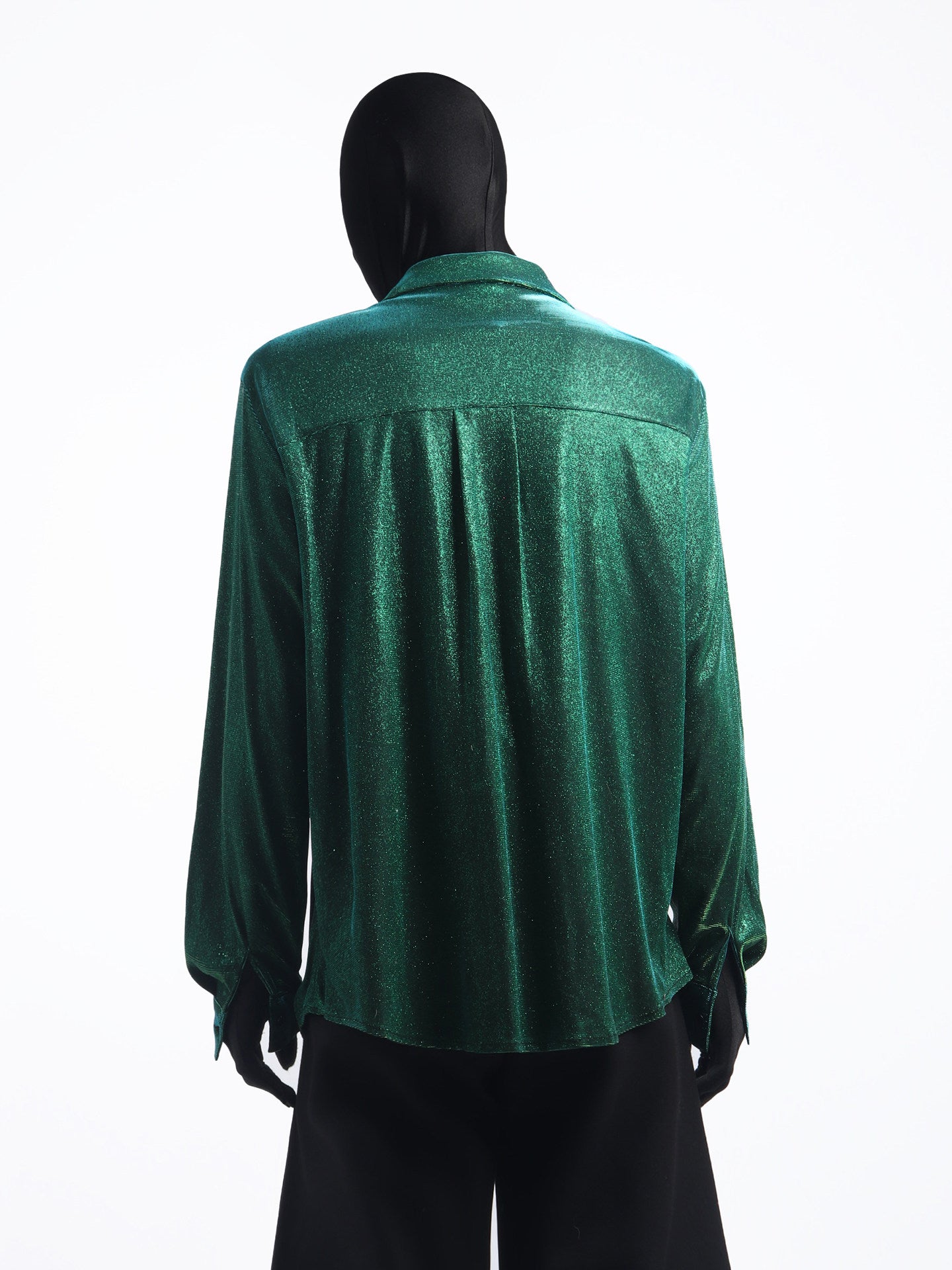 Glitter Texture Long Sleeve Shirt WN23660