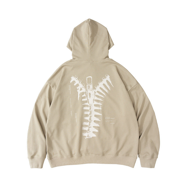Bone Print Pullover Hoodie WN12454