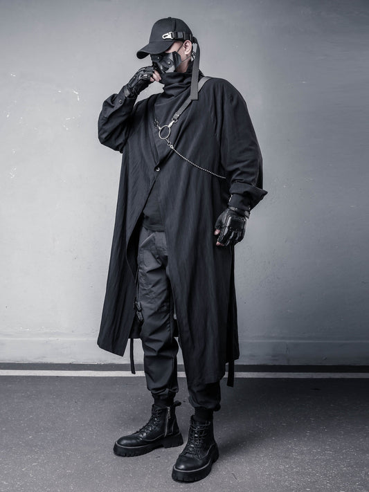 Draped Irregular Long Coat WN22562