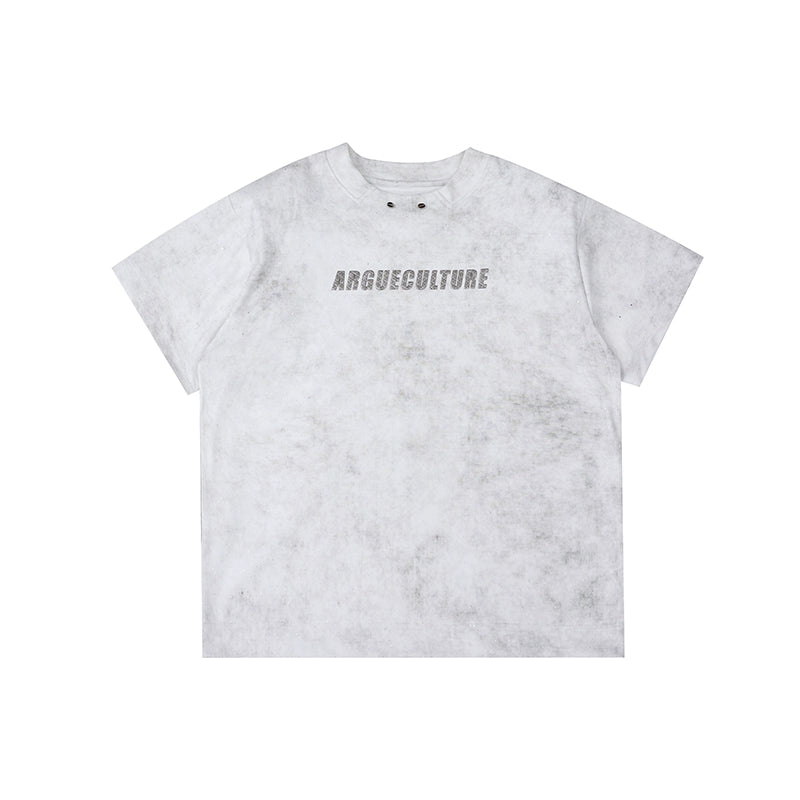 Fine Flash Design Shoulder Pad Short Sleeve T-Shirt WN5062