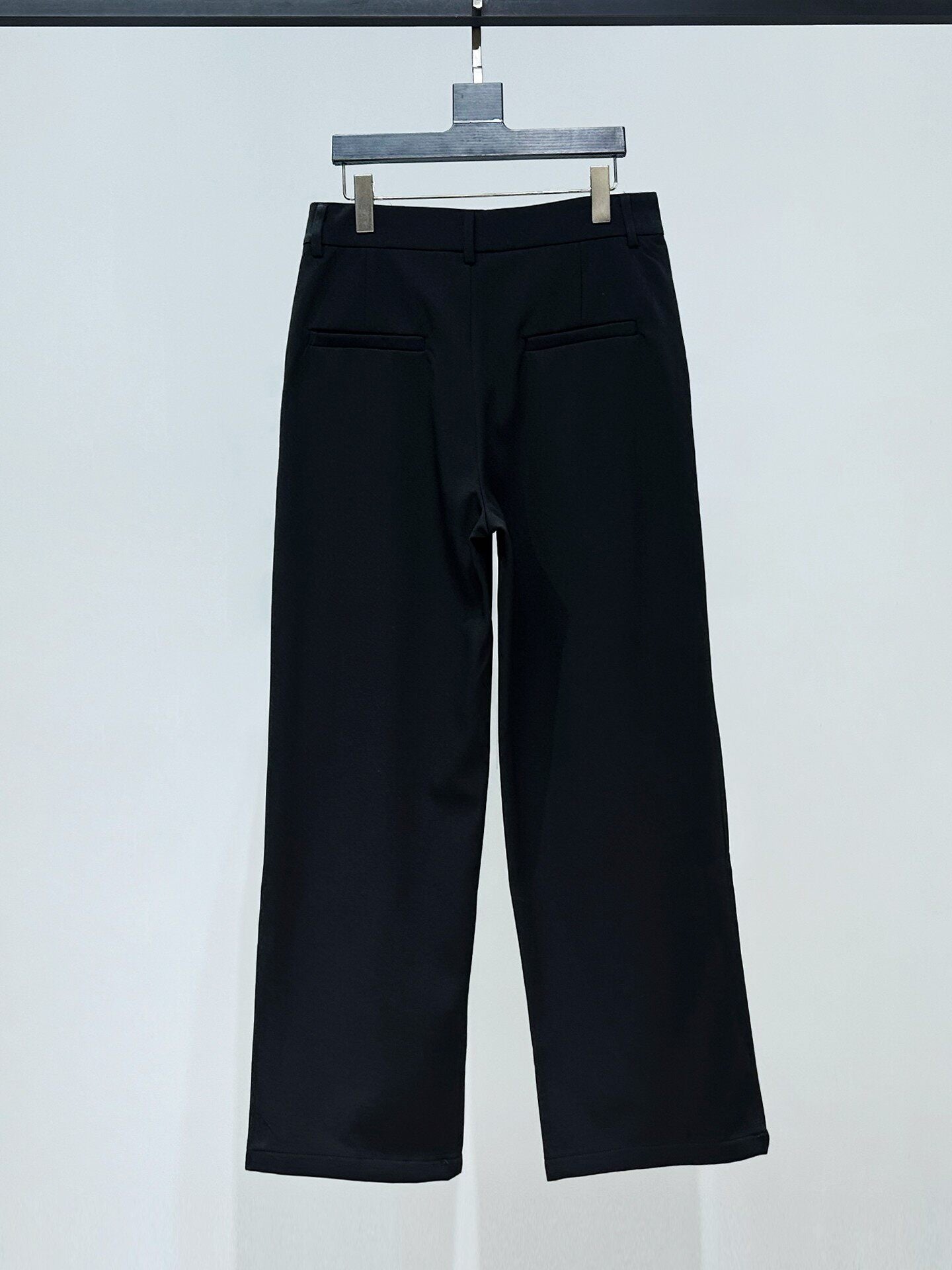 Standing-Collar Metal Button Short Tailored Jacket & Trousers Setup WN23910