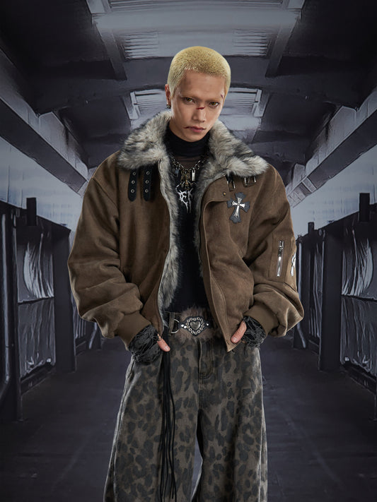 Short Metal Buckle Padded Jacket WN22866