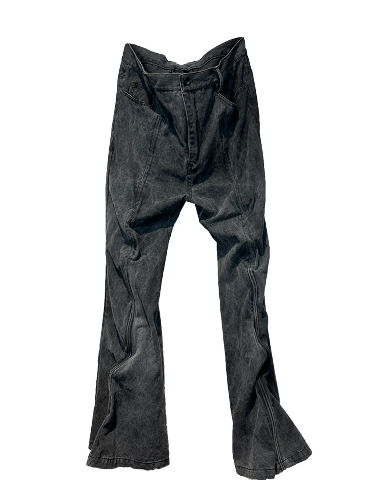 Archive Irregular Silhouette Aluminum-Wire Wide-Leg Pants WN13959