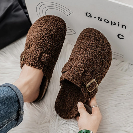 Thick Sole Cold-Protection Slip-On Shoes WN23384