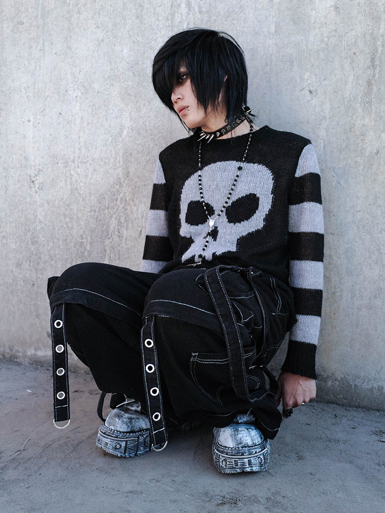 Tripp Style Wide-Leg Cargo Denim Jeans WN15930