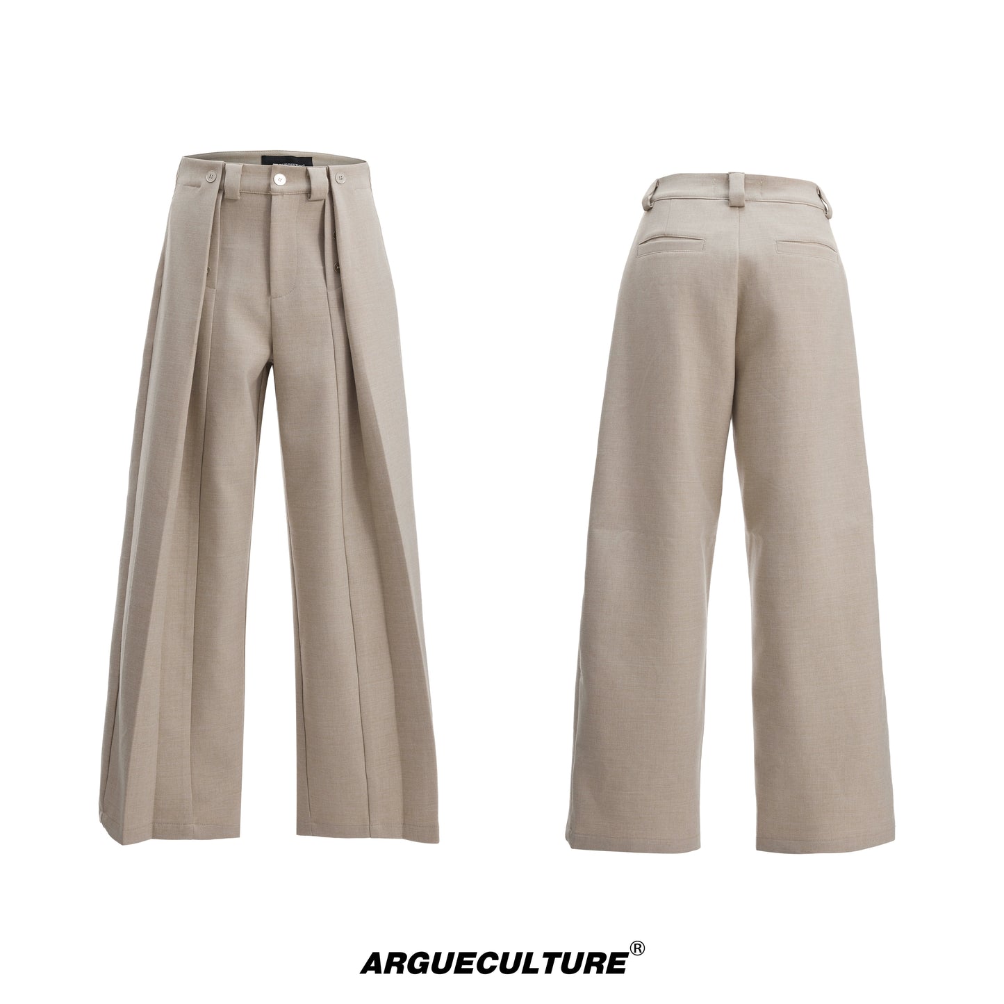 Deconstructed Pleats Straight Leg Trousers WN20679