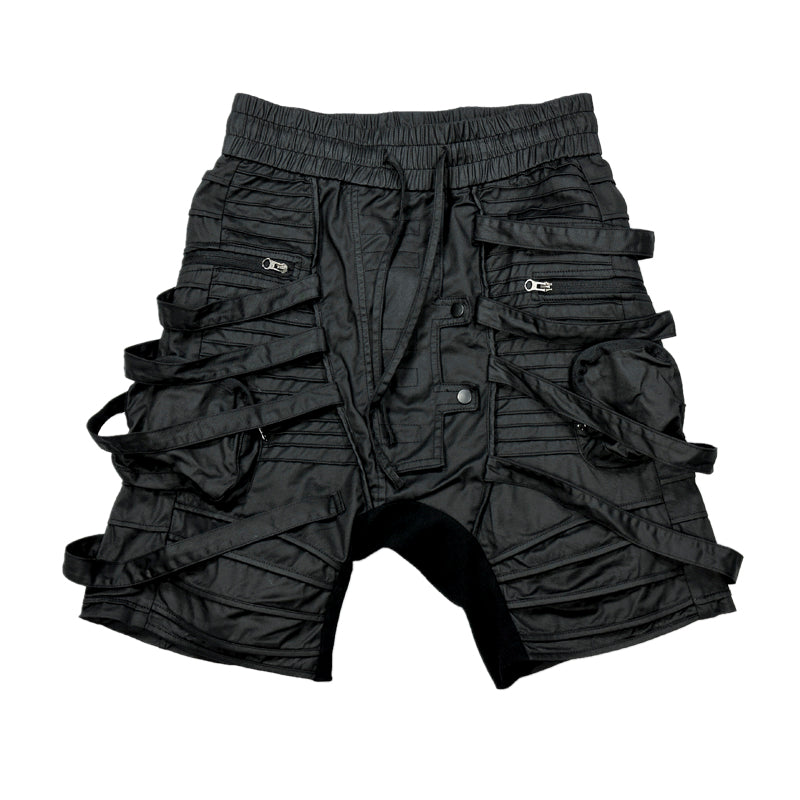 Pleats Waxed Cargo Half Pants WN13835