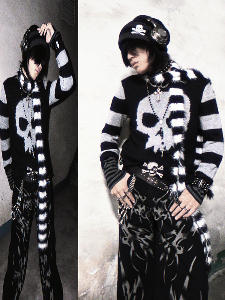 Stripe Knit Scarf WN16091