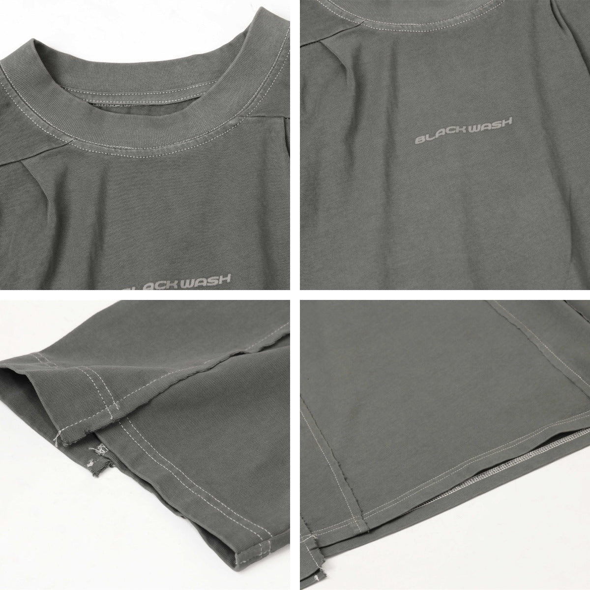 Patchwork Letter Print Short Sleeve T-Shirt WN15059