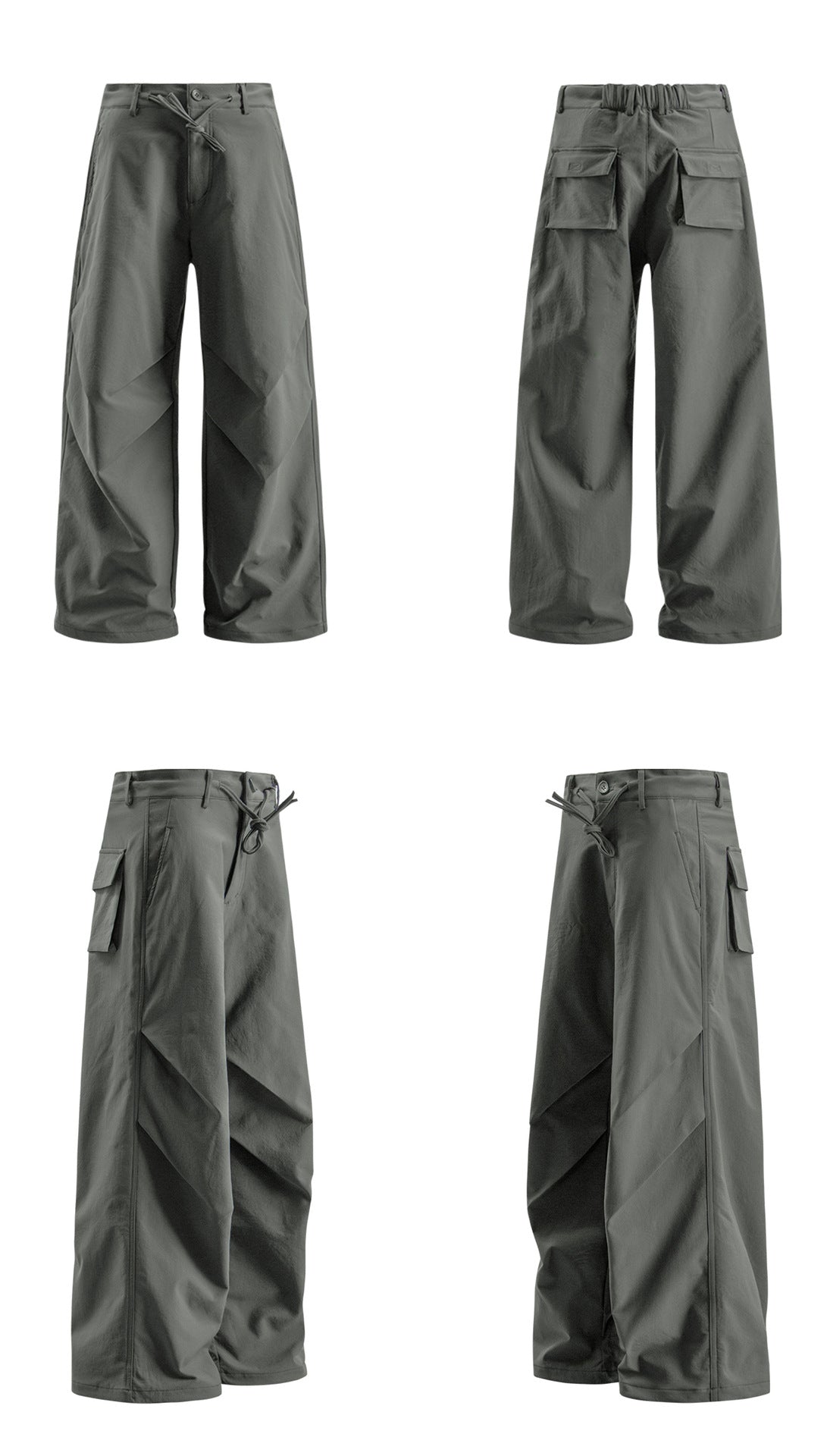 Crinkle Panel Wide Leg Pants WN26208