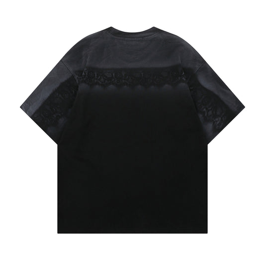 Lace Gradient Short Sleeve T-Shirt WN26762