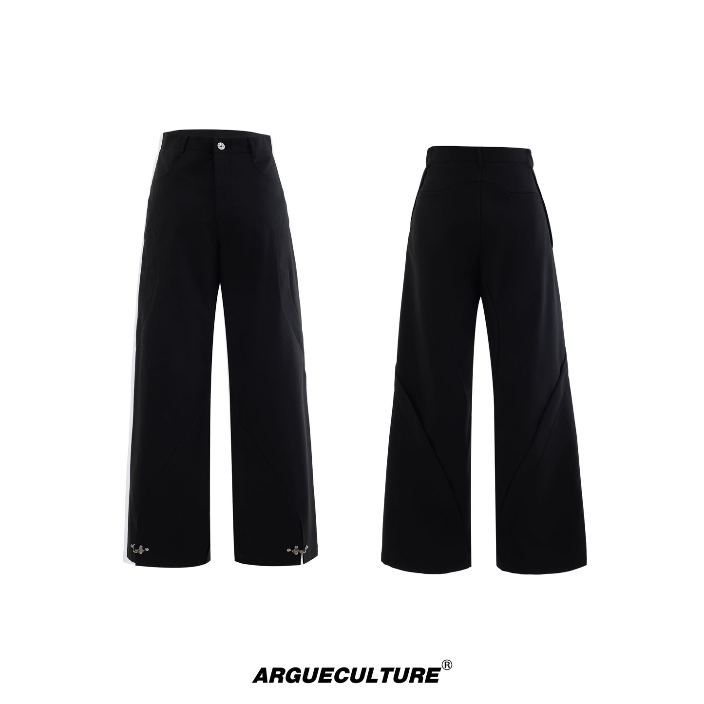 Metal Buckle Hooded Sleeveless Vest & Pants Setup WN18397