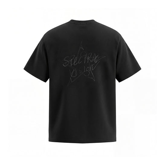 Graphic Print Wash Damage Round Neck Short Sleeve T-Shirt WN25663