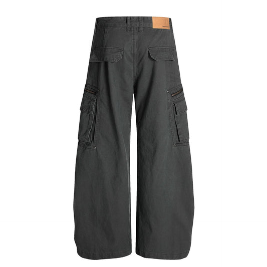 Zip Pocket Cargo Wide Leg Pants WN25936