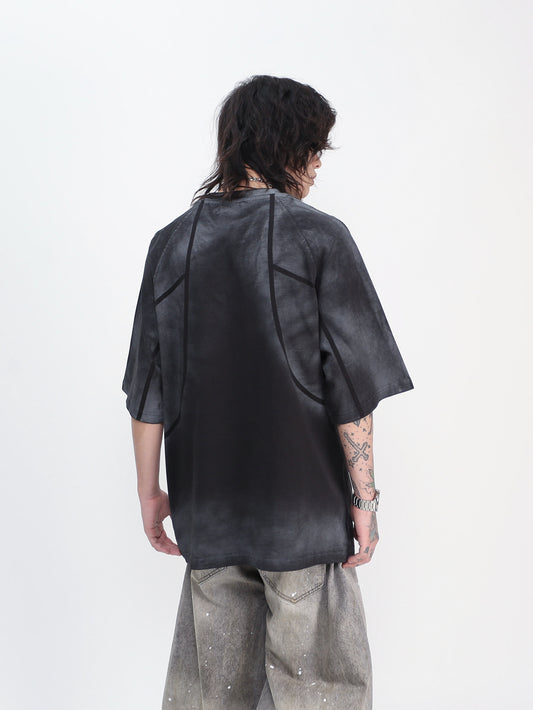 Tie-Dye Washed Deconstructed Oversize Short Sleeve T-Shirt WN24414