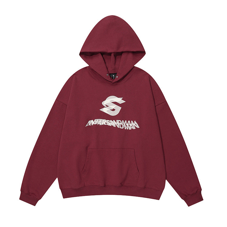 Graphic Print Oversize Pullover Hoodie WN12391