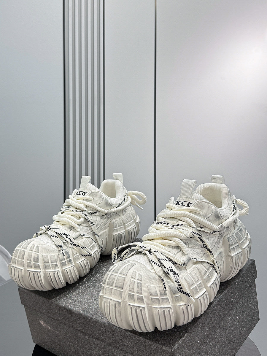 Tire-Sole Platform Lace-Up Sneakers WN24802