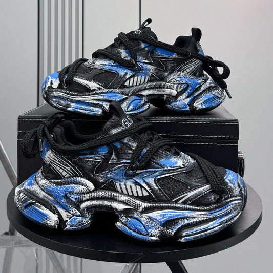 Paint Splash Air Sole Chunky Sole Sneakers WN24645