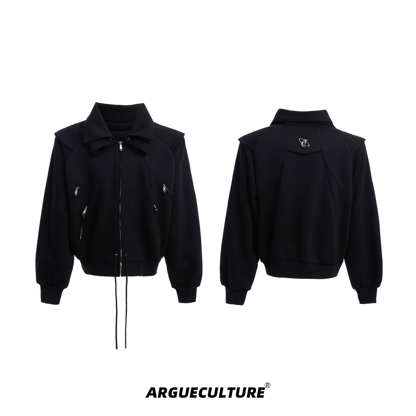 Heavyweight Double Collar Design Zipper Jacket WN14944