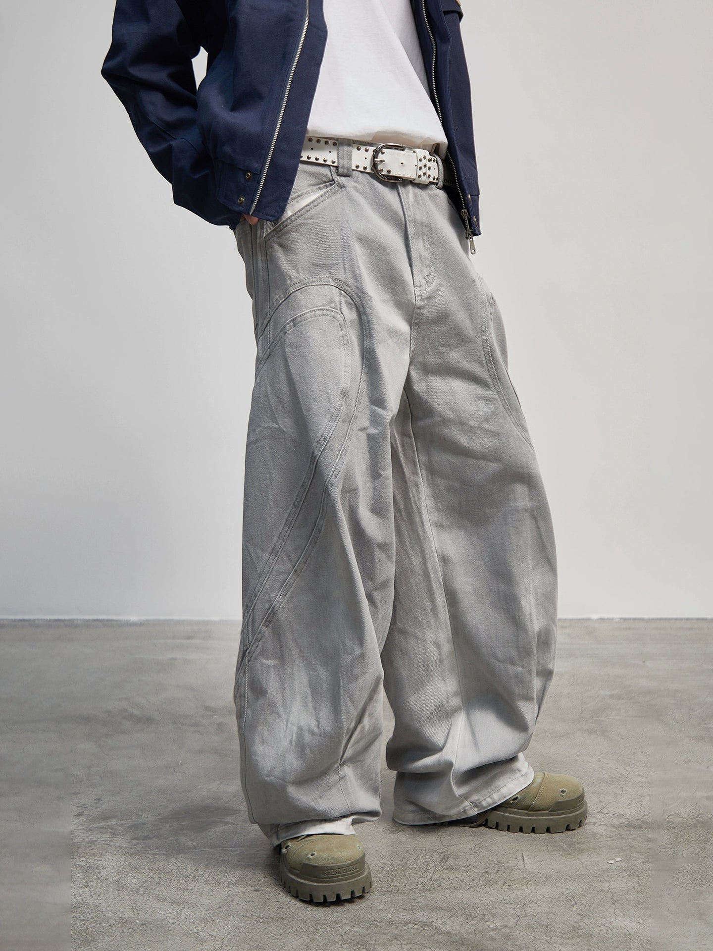 3D Cut Deconstruction Cargo Pants WN21190