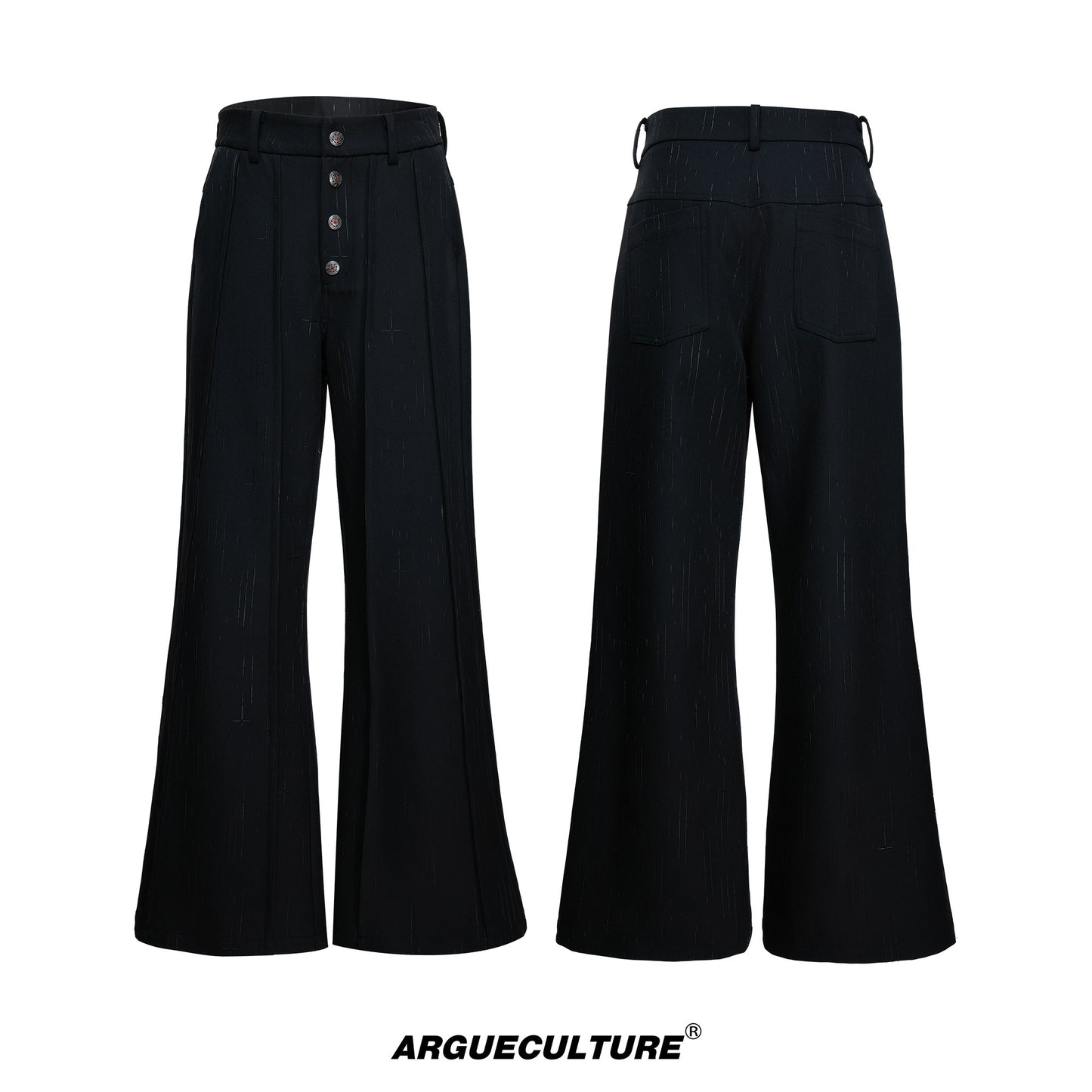 Waist-Cinched Shoulder-Pad Double-Breasted Tailored Jacket & Pleats Trousers Setup WN23310