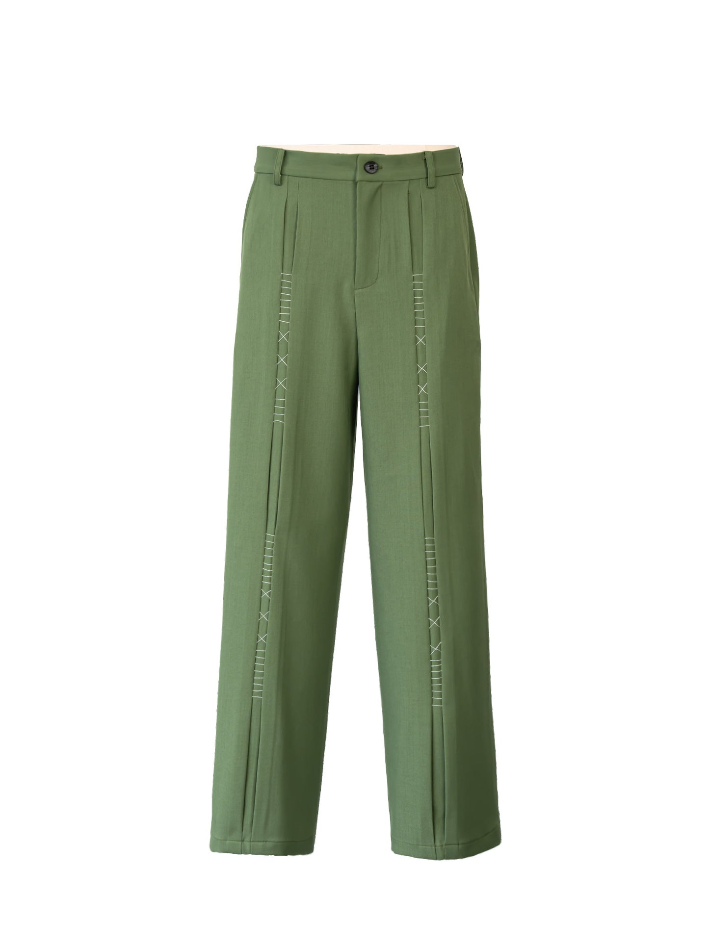 Plain Color Straight Leg Trousers WN23610