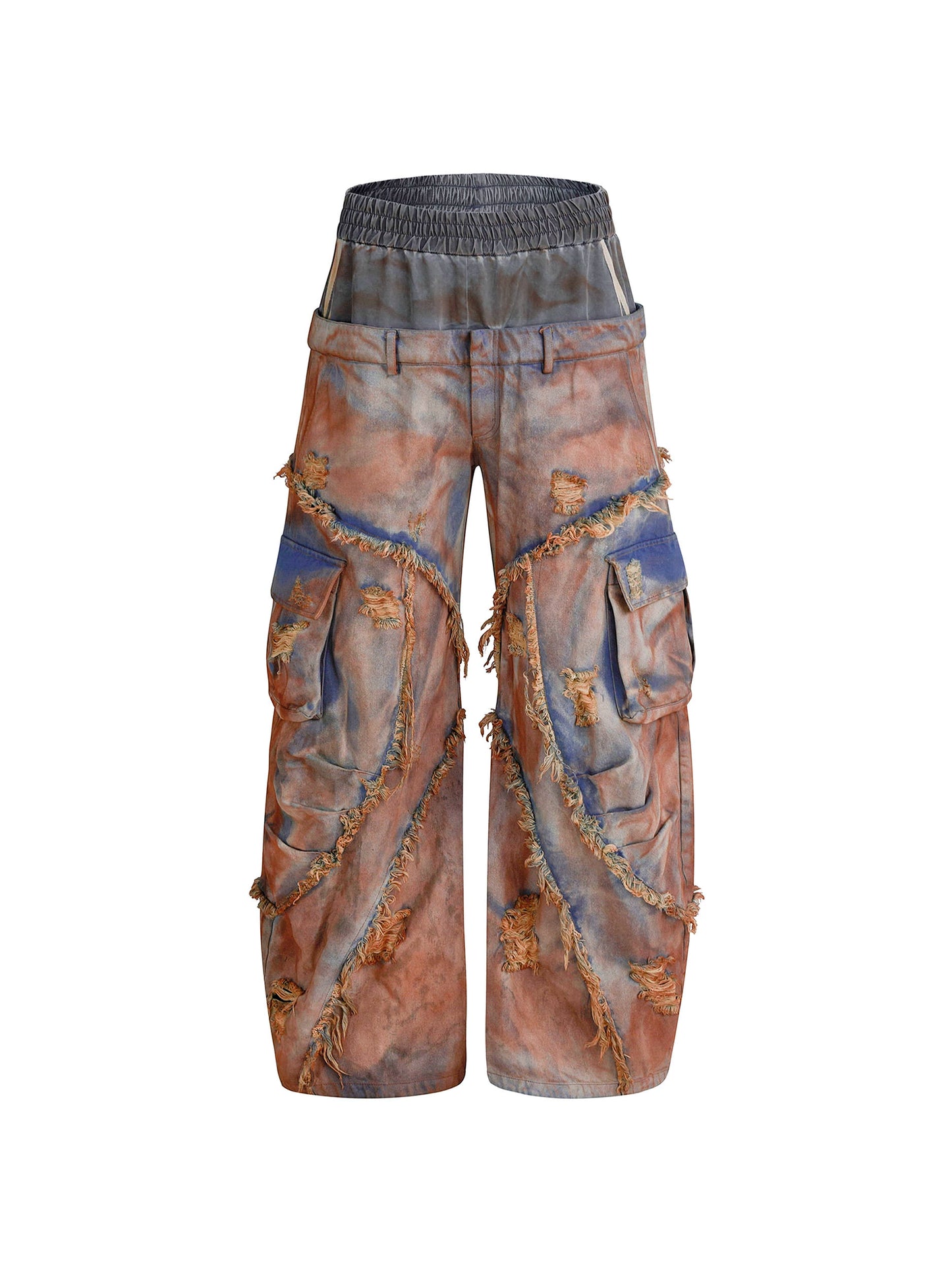 Mud-Dye Raw Hem Utility Hooded Jacket & Pants Setup WN20382