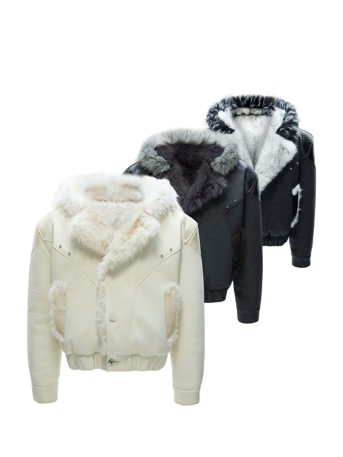 Hooded Fake Fur Collar Heavyweight Puffer Jacket WN22622