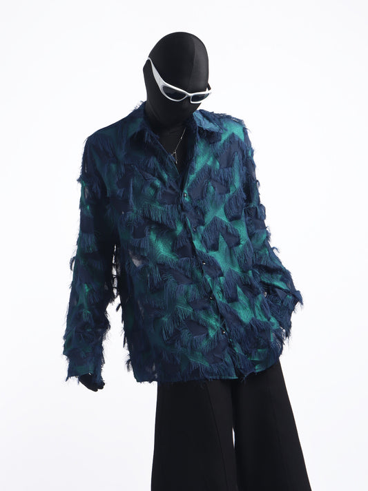 Tassel Oversize Long Sleeve Shirt WN23771