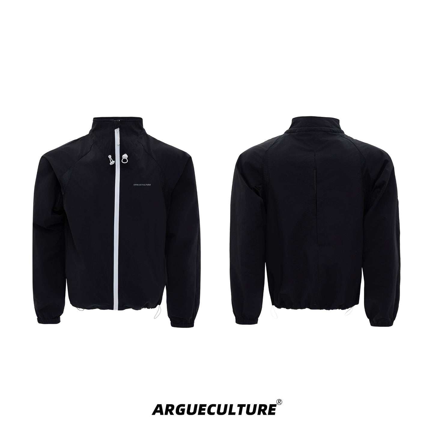 Deconstructed Stand Neck Breathable Waterproof Zipper Jacket WN18352