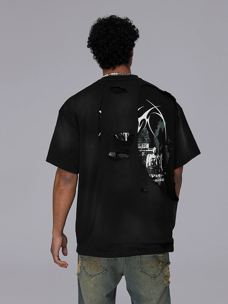 Creative Wash Heavyweight Oversize Short Sleeve T-Shirt WN17995