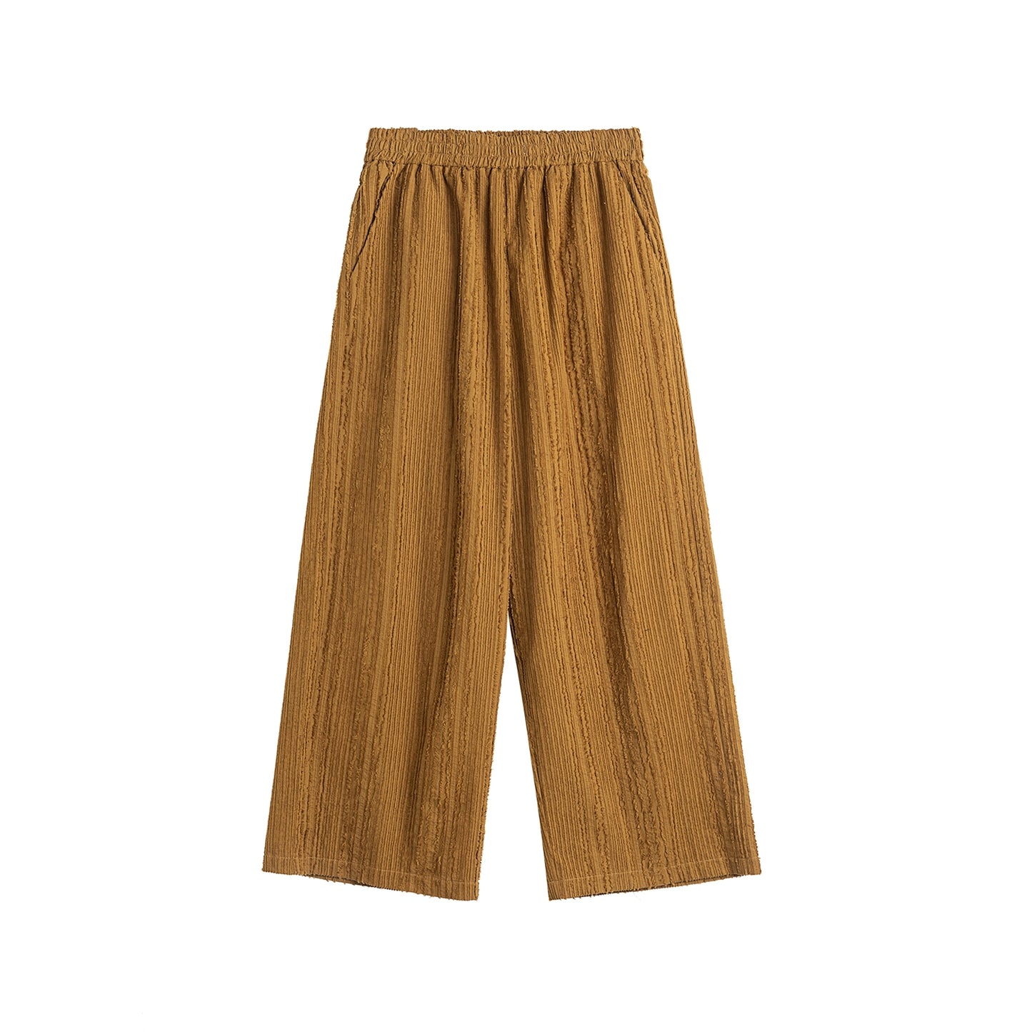 Fringe Pleats Oversize Long Sleeve Shirt & Wide Leg Pants Setup WN13336