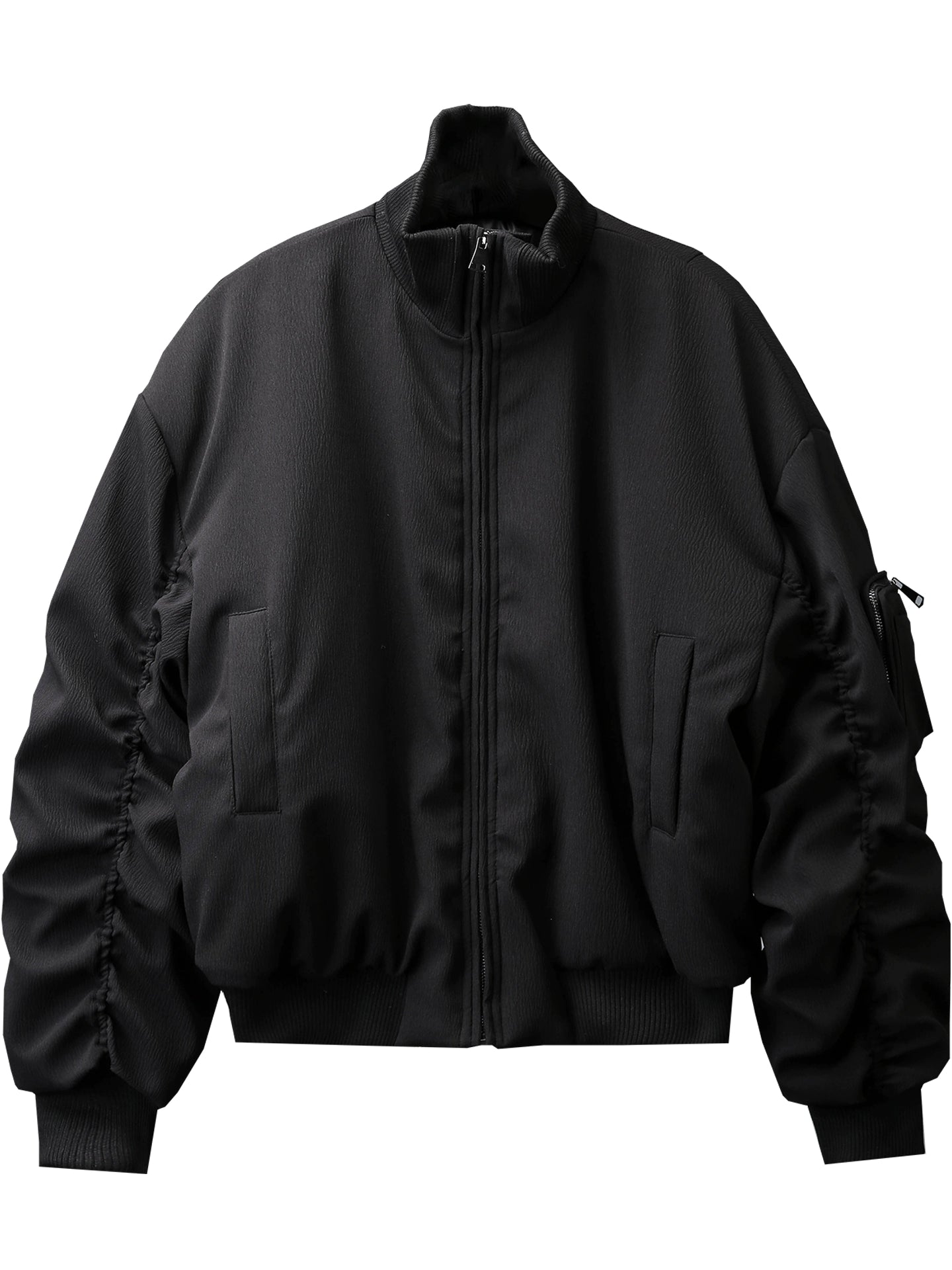 Oversize Stand Neck Short Padded Jacket WN22333