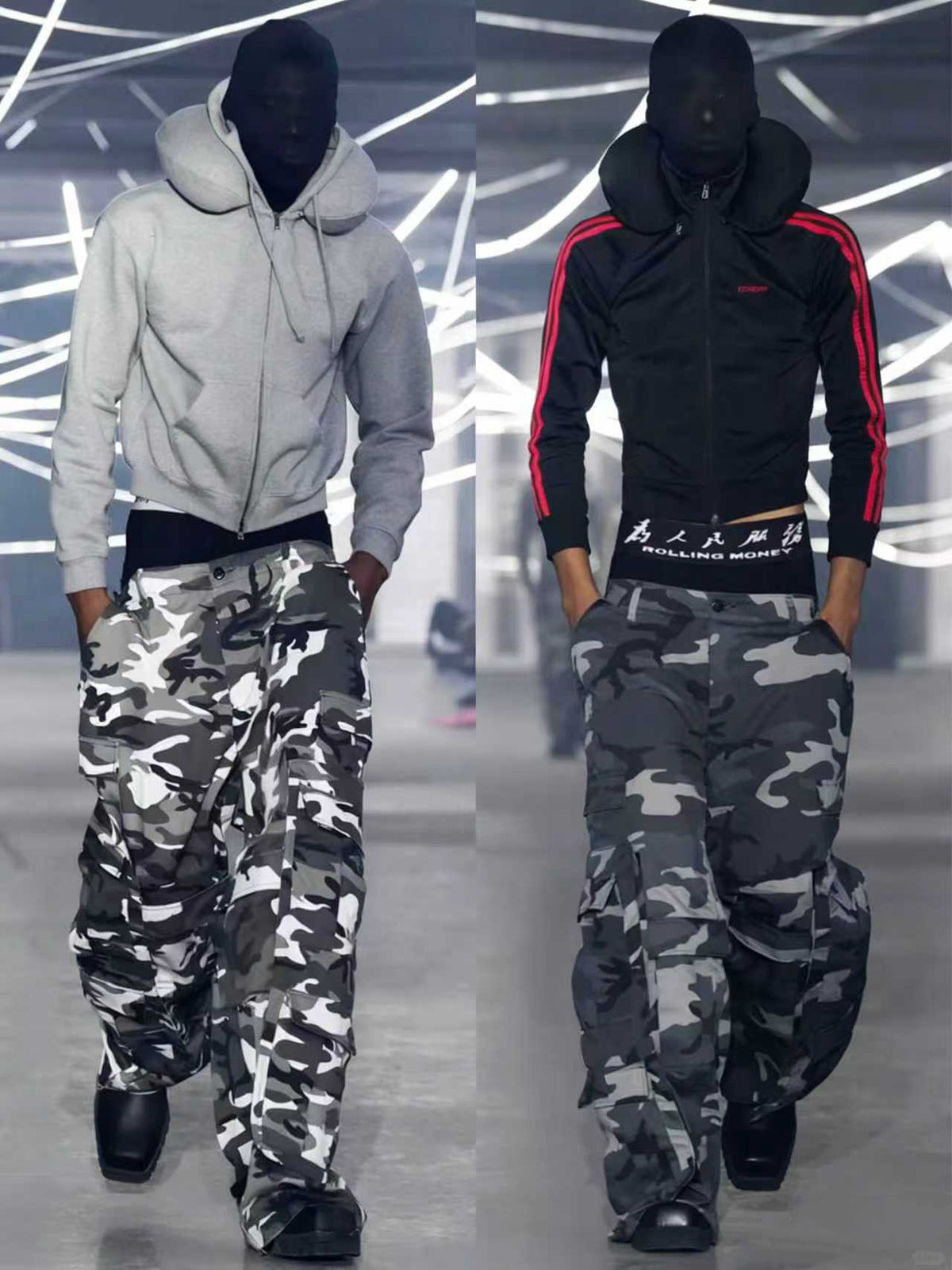 Typography Waist Chain Detail Thermal Pants WN27412