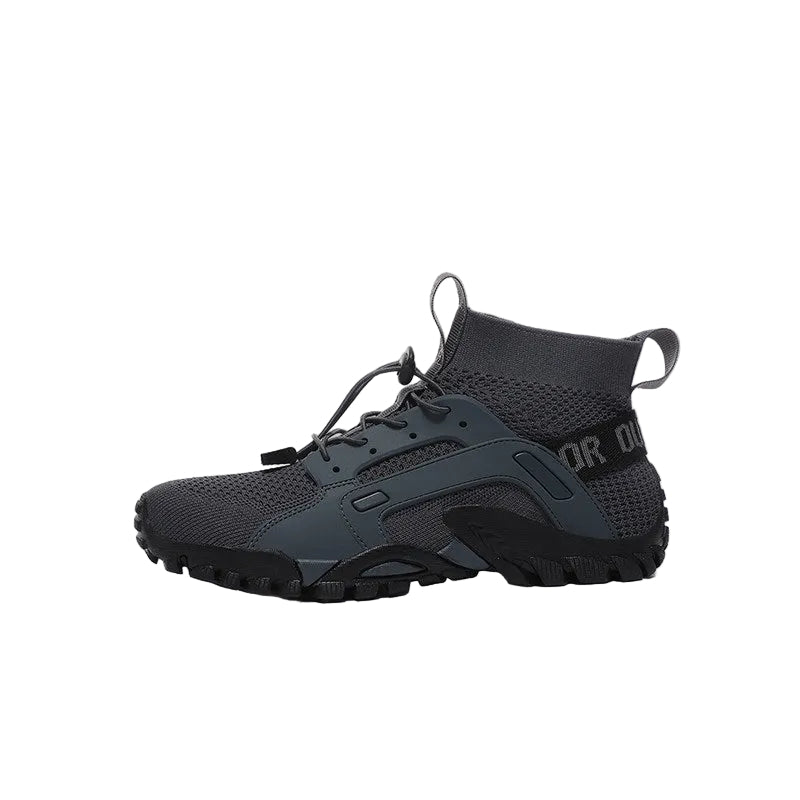 High-Top Knit Panel Chunky Sneakers WN23345