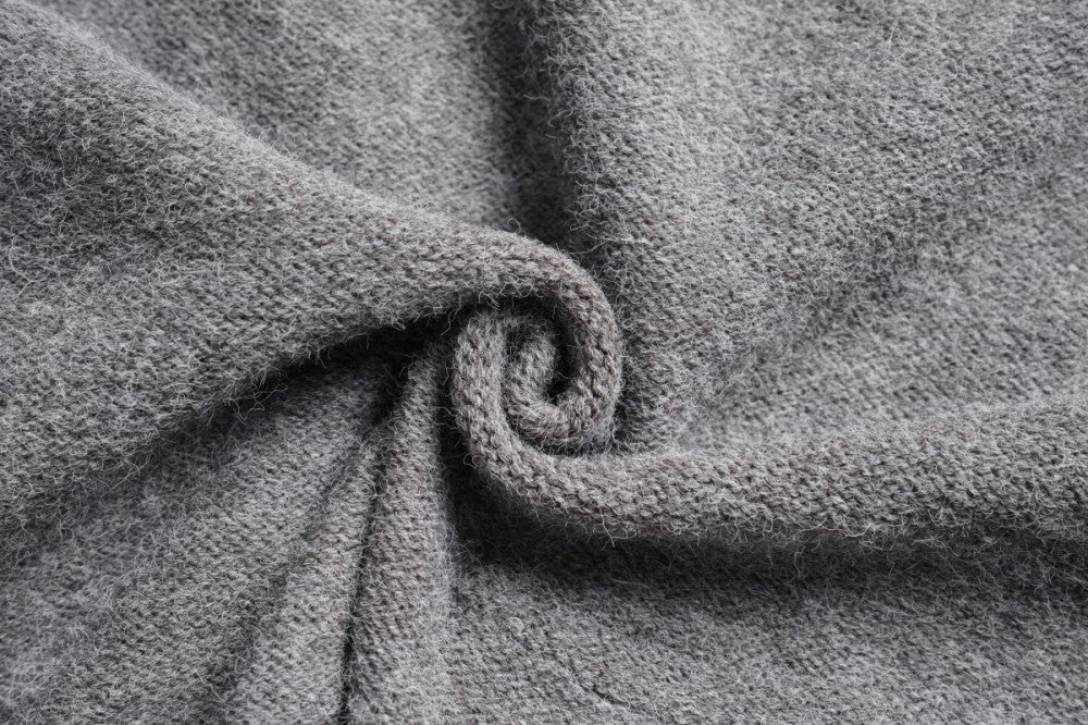 Asymmetric Zipper Detail Oversize Knit Sweater WN28124