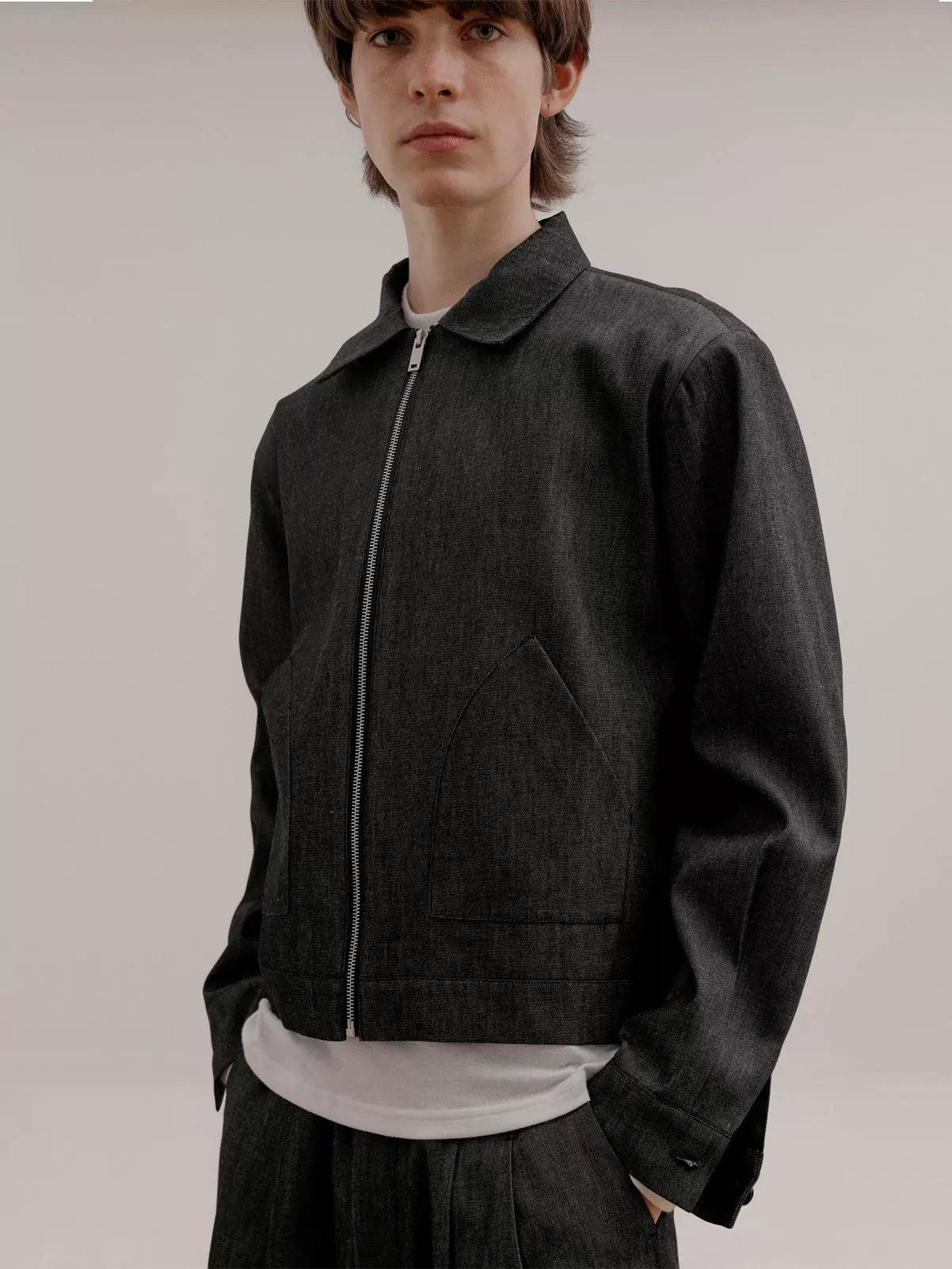 Zipper Denim Jacket WN21527