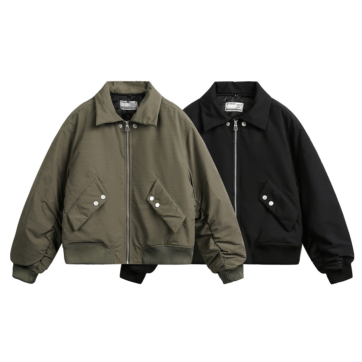 Detachable Fur Collar Flight Jacket WN12705