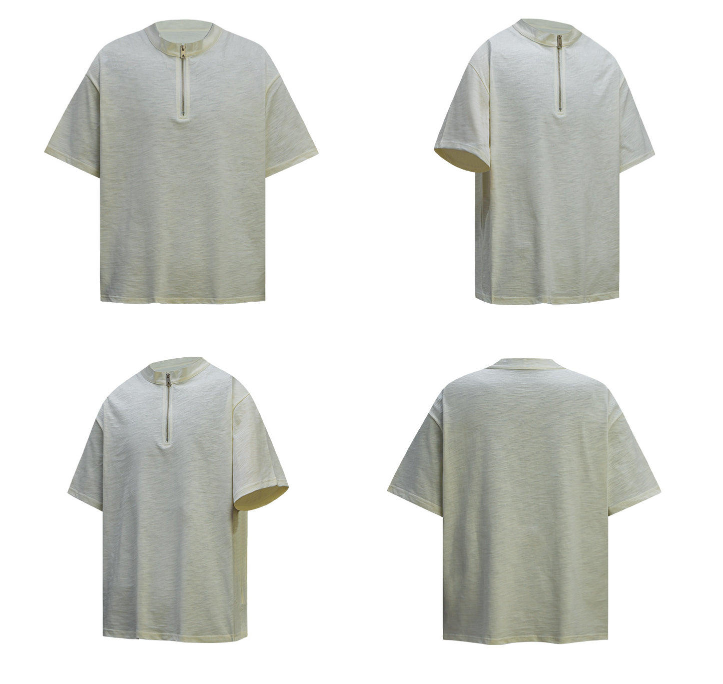 Half Zipper Short Sleeve T-Shirt WN26289
