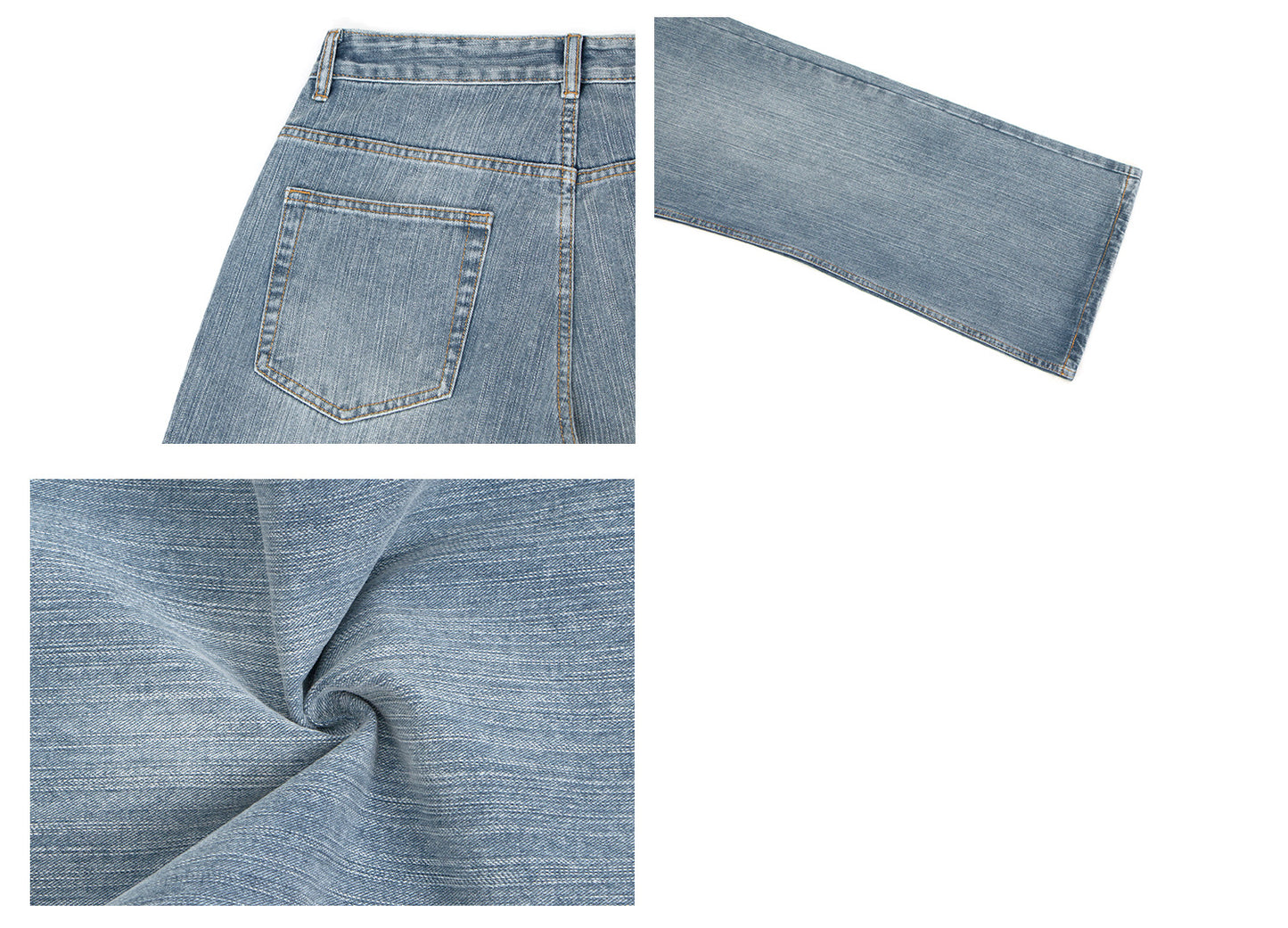 Washed Heavyweight Flare Denim Jeans WN26369