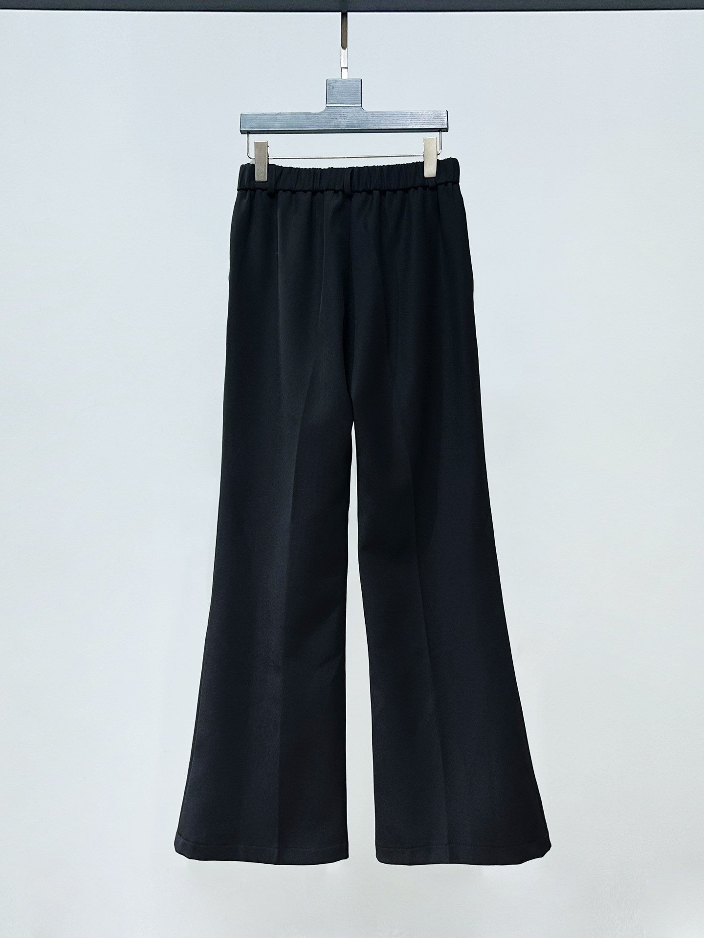 Standing-Collar Short Tailored Jacket & Flare Trousers Setup WN23878