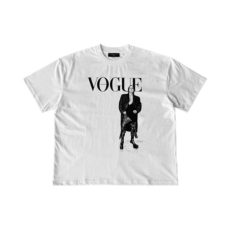 Fabric Print Oversize Short Sleeve T-Shirt WN17674