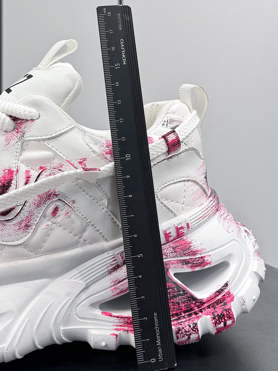 Paint Splash Air Sole Chunky Sole Sneakers WN24648