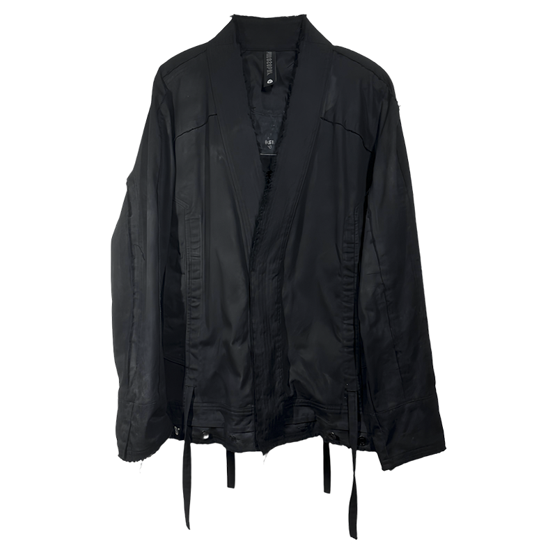 Deconstructed Waxed Damage Robe Jacket WN21989