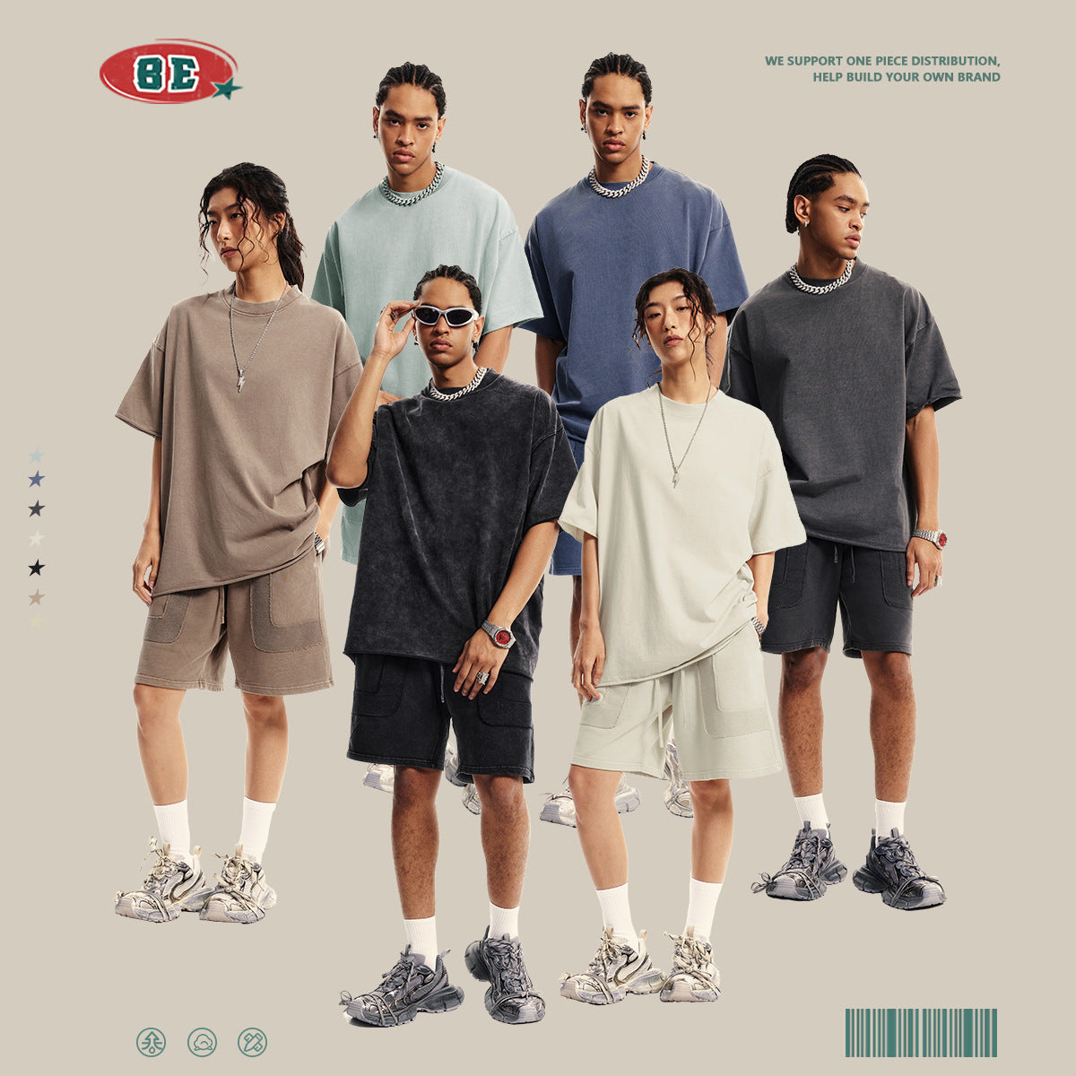 Washed Oversize Short-sleeve T-shirt WN6367