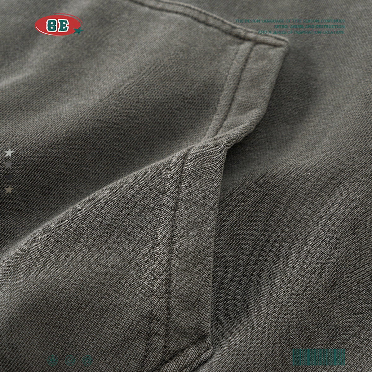 Oversize Damage Raglan-sleeve Hoodie WN6466