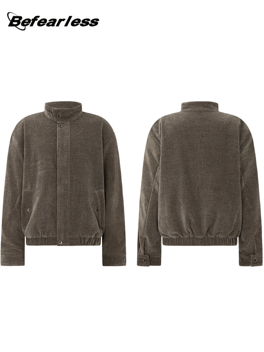 Washed Corduroy Houndstooth Lining Jacket WN26251