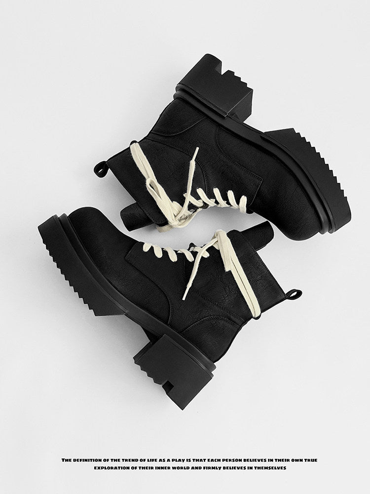 Chunky Platform Lace-Up Wrap Boots WN24519