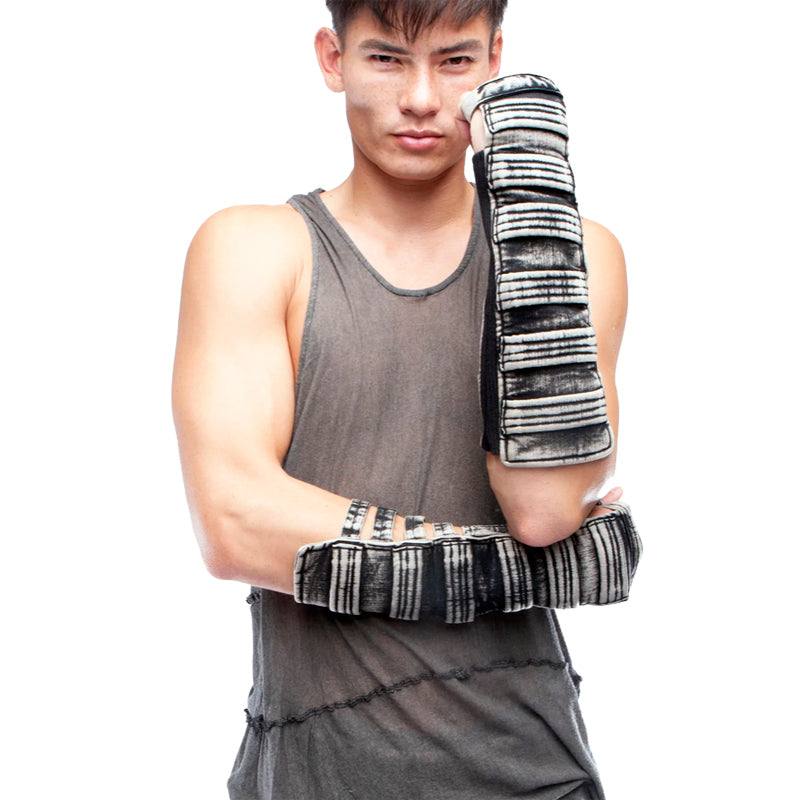 Washed Heavy Hollow Sleeve Cover WN13998